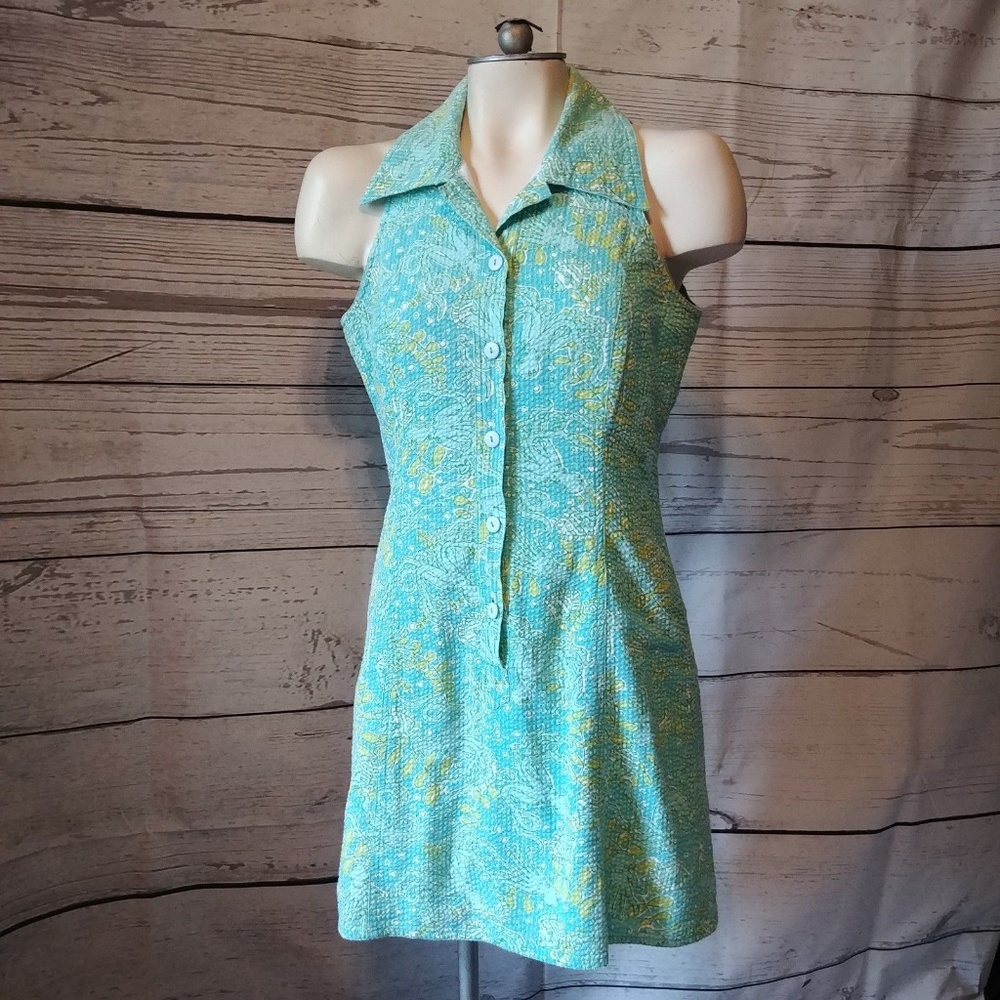 LILLY PULITZER Vintage Shift button-up Front